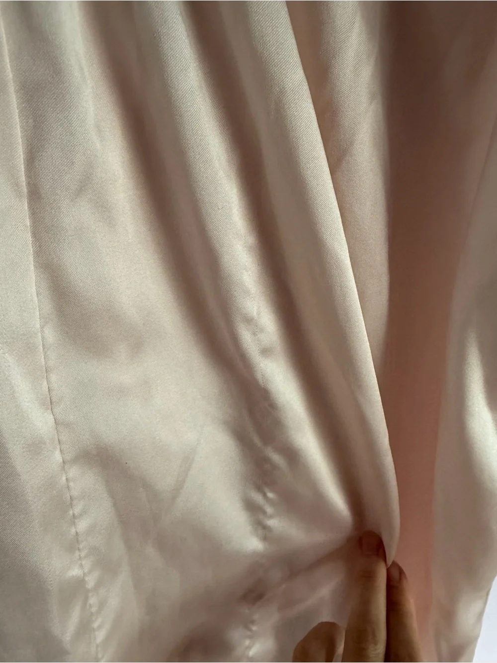 Christian Dior Vintage Pastel Peach Pink Lace Trim Ivory Sleep Chemise Nightgown